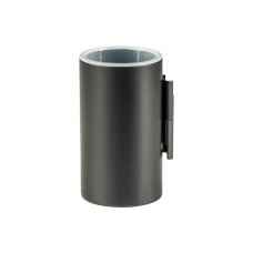 Croscombe Matt Black Tumbler and Holder